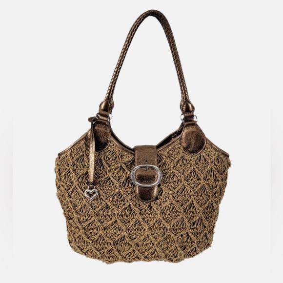 Brighton Handbags - Brighton Femme Fatal Gretta Garbo Bronze Woven Shoulder Bag